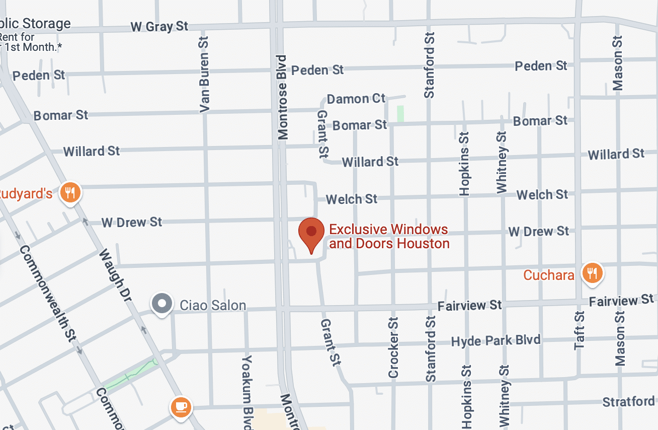 Sample Map Location for Exclusive Windows at 1000 Jackson Blvd Houston 77006